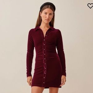 Reformation Isa Velvet Dress